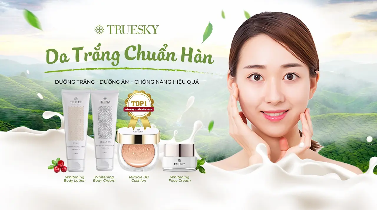 Truesky Là 1 Thương Hiệu Mỹ Phẩm Áp Dụng Những Công Nghệ Tiên Tiến Nhất Của Hàn Quốc Vào Trong Từng Sản Phẩm Của Mình.