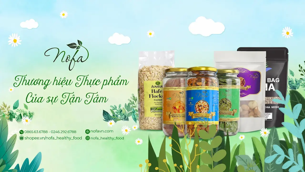 Nofa Healthy Food 1 Shop Chuyên Sx & Phân Phối Bánh, Thực Phẩm Giảm Cân,hạt Dinh Dưỡng & Quả Sấy Nhập Khẩu Thơm Ngon, Đảm Bảo Và Giàu Dinh Dưỡng.