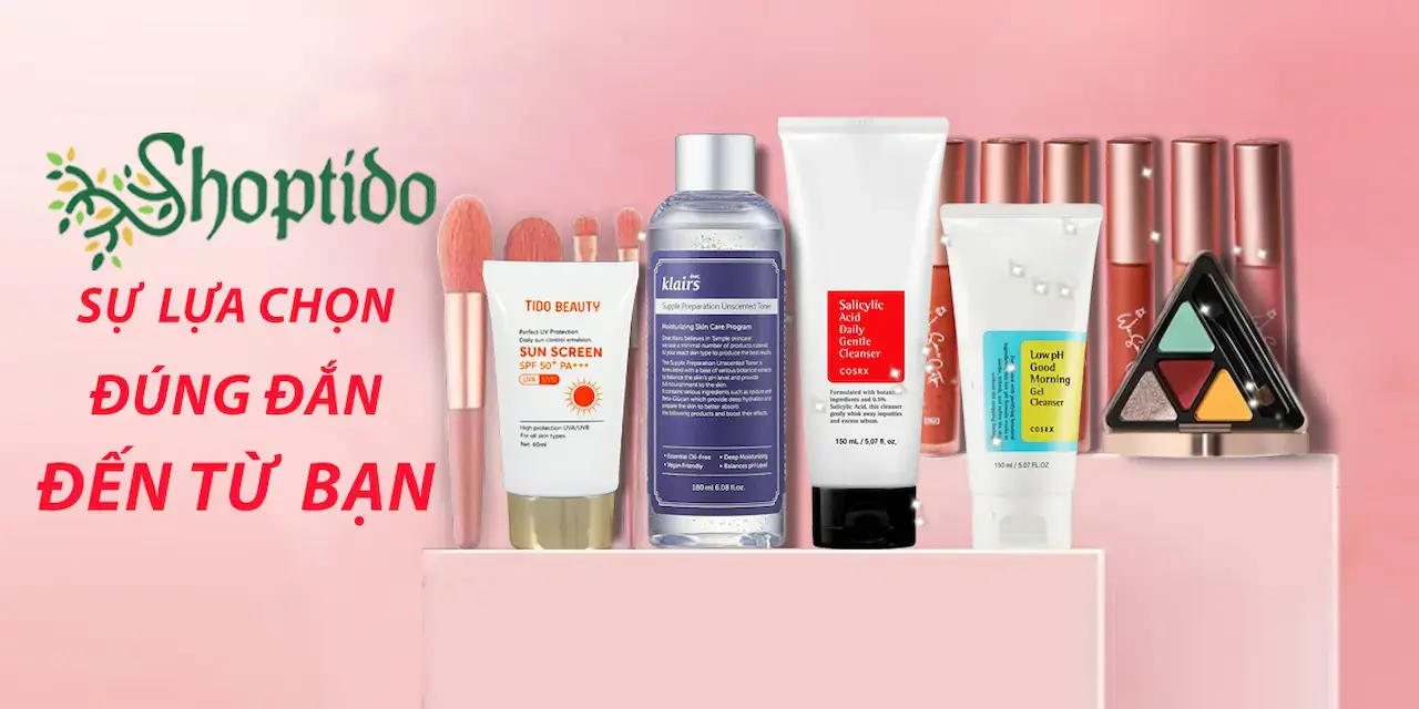 Shoptido Là 1 Nơi Chuyên Cung Cấp Các Sản Phẩm Skincare Cho Nhiều Nhãn Hàng Nổi Tiếng, Sản Phẩm Đa Dạng Phù Hợp Với Nhiều Loại Da