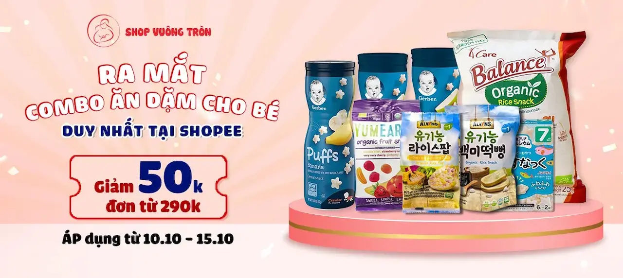 Shop Vuông Tròn 1 Cửa Hàng Chuyên Mang Đến Bỉm Quần, Tã Dán, Sữa Cho Bé, Thực Phẩm Ăn Dặm ( Váng Sữa, Bánh Ăn Dặm, Gia Vị) Giúp Mẹ Chăm Con Tốt Hơn.