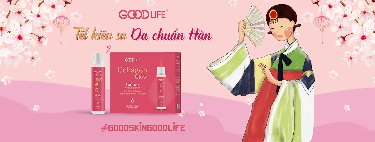 Goodlife Beauty Collagen Glow Là 1 Sản Phẩm Được Nhập Khẩu Chính Hãng Từ Hàn Quốc, Được Sản Xuất Tại Nhà Máy Chuẩn Gmp Chất Lượng Cao.