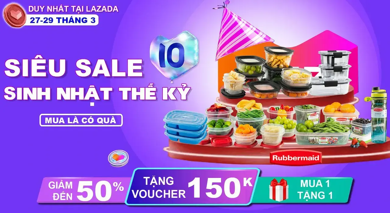 Rubbermaid Home Vietnam Đang Có Chương Trình Sale Khủng Đầu Tháng Lên Tới 20% Nên Đừng Bỏ Lỡ Cơ Hội Sở Hữu Những Siêu Phẩm Mang Chất Lượng Mỹ Với Mức Giá Dành Riêng Cho Người Việt.