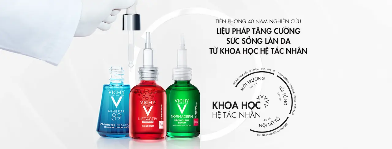 Vichy Nhãn Hàng Dược Mỹ Phẩm Pháp Hơn 50.000 Bác Sĩ Khuyên Dùng Với Hơn 200 Bằng Sáng Chế Tự Hào Là Nhãn Hàng Dược Mỹ Phẩm Số 1 Trên Thế Giới!