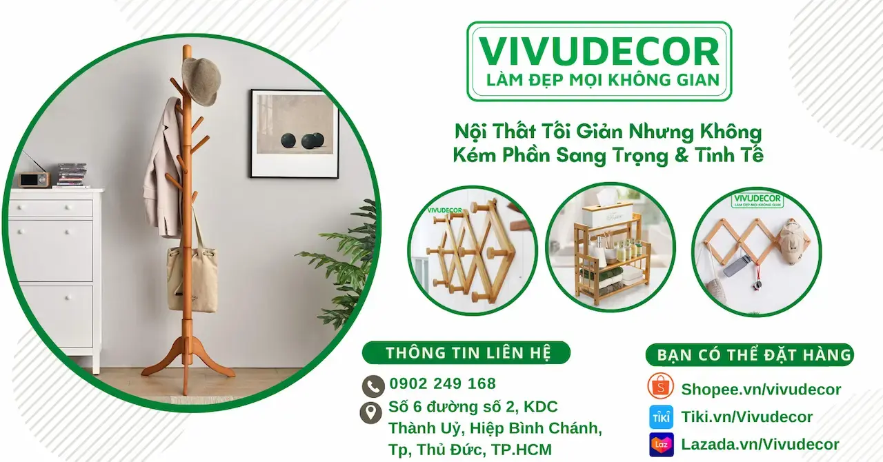 Cây Treo Quần Áo Vivudecor Pq Được Làm Bằng 100% Gỗ Cao Su Tự Nhiên Sấy Khô Bằng Công Nghệ Cao, Chắc Chắn Chịu Lực Tốt.