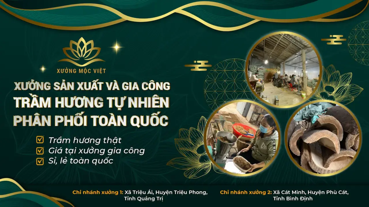 Xưởng Mộc Việt Đã Có Hơn 30 Năm Kinh Nghiệm Sản Xuất Các Sản Phẩm Về Trầm Hương, Phân Phối Sỉ Lẻ Trên Cả Nước.