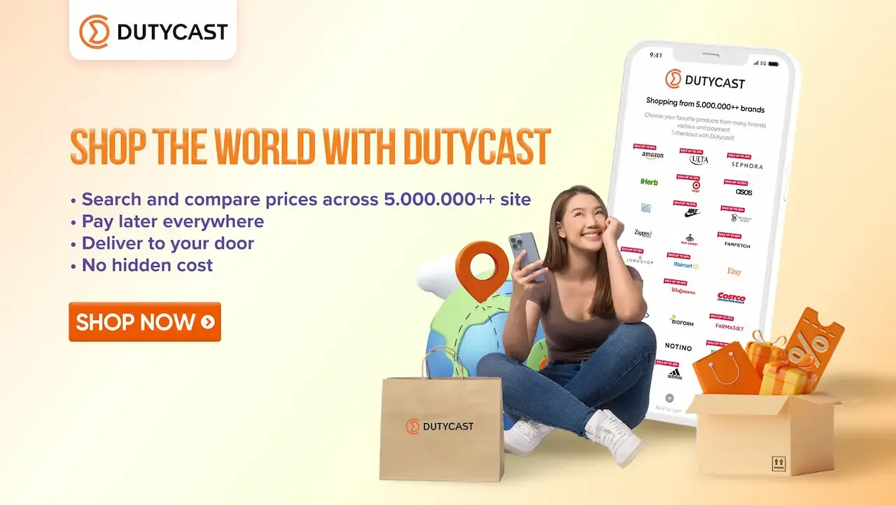 Dutycastshopping Hỗ trợ đặt hàng từ hơn 5 triệu website như Amazon, Sephora, Nike, Pandora Hỗ trợ nhiều phương thức thanh toán